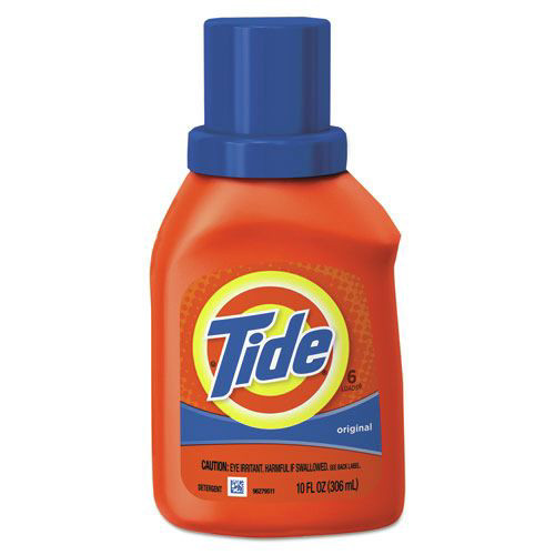 Tide 00471 10 oz. Original Scent Liquid Laundry Detergent (12 Bottles/Carton) image number 0