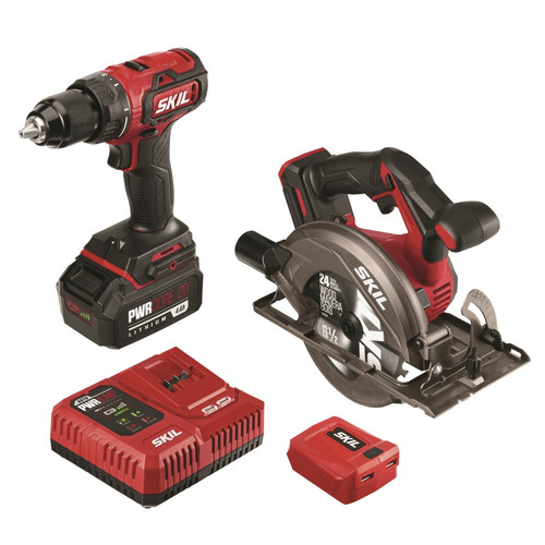 Skil Cb7475 1a Pwrcore 20 20v Brushless Lithium Ion Cordless Drill Driver Circular Saw Combo Kit 4 Ah Tyler Tool