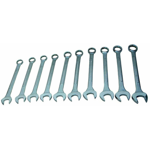 ATD 1010 10 Piece 12-Point SAE Jump Raised Panel Combo Wrench Set image number 0