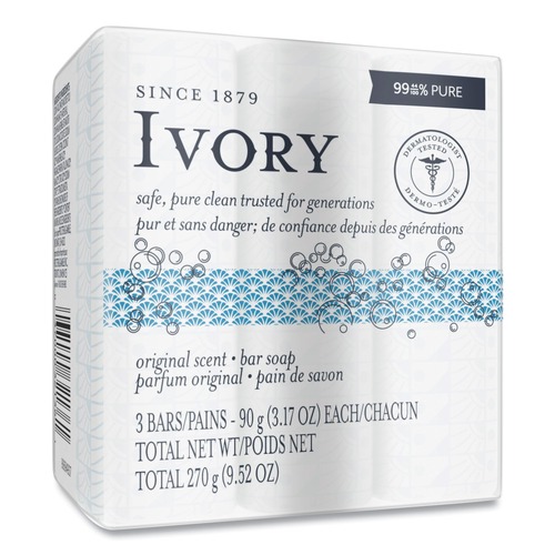 Cleaning & Janitorial Supplies | Ivory 12364 Individually Wrapped Original Scent 3.1 oz. Bar Soaps (72-Piece/Carton) image number 0