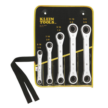WRENCHES | Klein Tools 68221 5-Piece Ratcheting Box Wrench Set