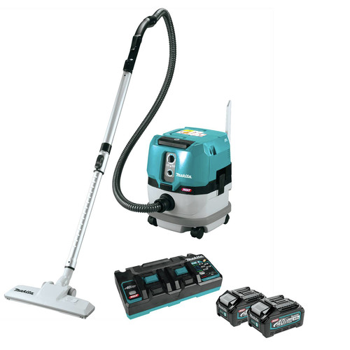 Wet / Dry Vacuums | Makita GCV01PM 40V max XGT Brushless Lithium-Ion 2.1 Gallon Cordless Wet/Dry Dust Extractor Vacuum Kit with 2 Batteries (4 Ah) image number 0
