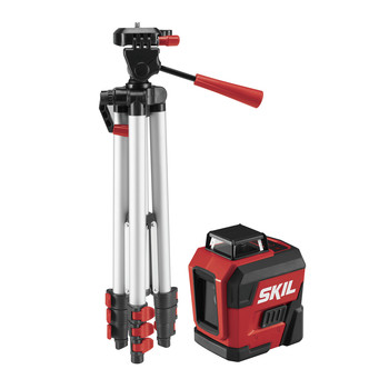 Skil LL932201 65 ft. Self-levelling 360 Degree Red Cross Line Laser with Integrated Rechargeable Lithium-Ion Battery