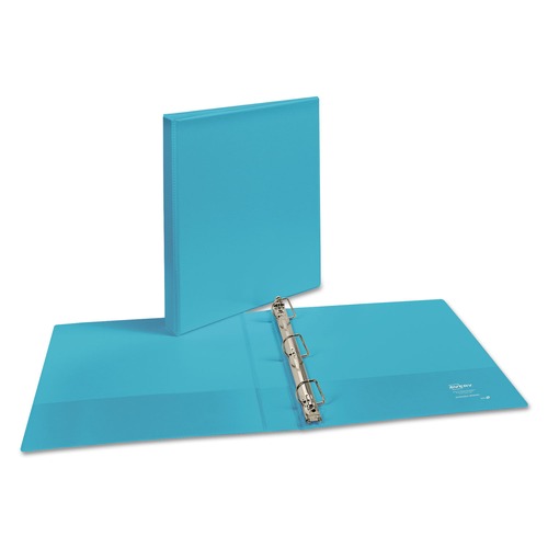 New Arrivals | Avery 17295 1 in. Capacity 11 in. x 8.5 in. 3 Ring Durable View Binder with DuraHinge and Slant Rings - Aqua image number 0