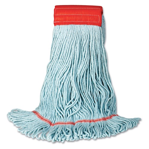 Mops | Boardwalk BWK1400MEA EchoMop Synthetic/Cotton Looped-End Wet Mop Head - Medium, Blue image number 0