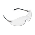 MCR Safety S2110 Clear Lens Blackjack Wraparound Chrome Plastic Frame Safety Glasses image number 0