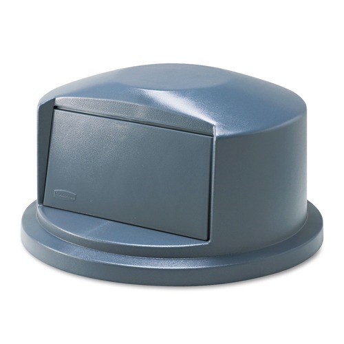Rubbermaid Commercial FG263788GRAY Brute Dome Top Swing Door Lid For 32 Gallon Waste Containers, Plastic, Gray image number 0