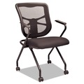 New Arrivals | Alera ALEEL4914 Elusion Padded Mesh Nesting Chair - Black (2/Carton) image number 0