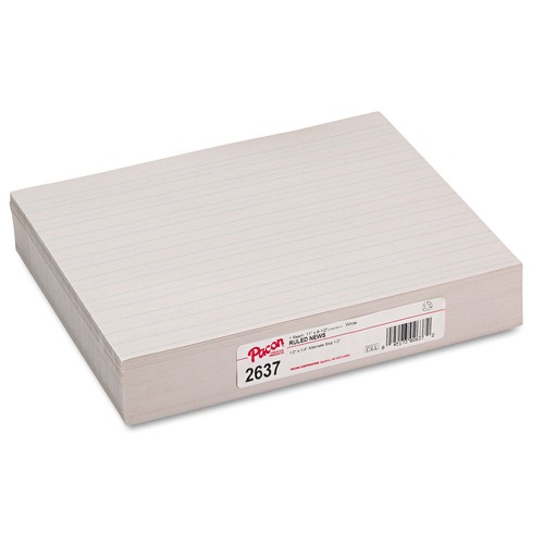 New Arrivals | Pacon P2637 Skip-A-Line 1/2 in. Two-Sided Long Rule 8.5 in. x 11 in. Newsprint Paper - White (500/Pack) image number 0