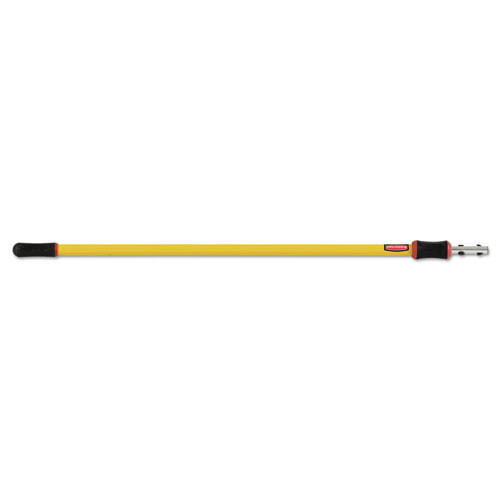 Rubbermaid Commercial HYGEN FGQ76500YL00 HYGEN Quick-Connect Aluminum 48 in. - 96 in. Extension Pole - Yellow (6-Piece/Carton) image number 0