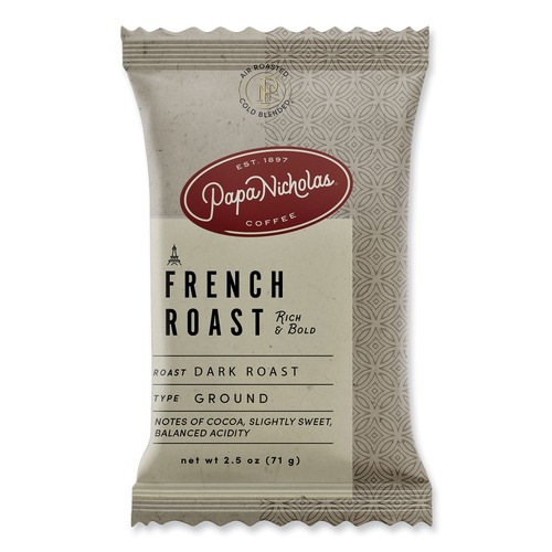 Cleaning and Janitorial Accessories | PapaNicholas Coffee 25183 French Roast Premium Coffee (18-Piece/Carton) image number 0