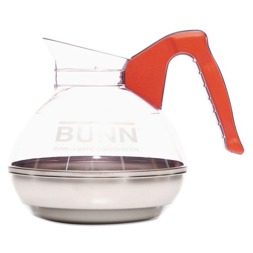 Food Service | BUNN 06101.0101 64 oz. Easy Pour Decanter with Orange Handle image number 0