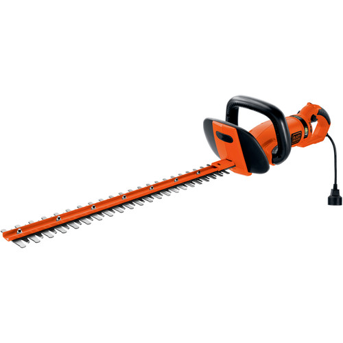 Hedge Trimmers | Black & Decker HH2455 120V 3.3 Amp Brushed 24 in. Corded Hedge Trimmer with Rotating Handle image number 0