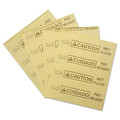 Safety Equipment | Rubbermaid Commercial FG425200YEL 16-1/2 in. x 20 in. "Caution Wet Floor" Over-The Spill Pad - Yellow (22 Sheets/Pad) image number 1