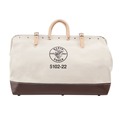 Cases and Bags | Klein Tools 5102-22 22 in. Heavy Duty Natural Canvas Tool Bag - White/Brown image number 1