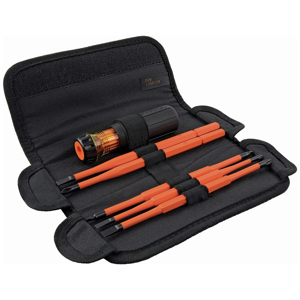 Klein Tools 32288 6-Piece 8-in-1 Insulated Interchangeable Screwdriver Set Callout