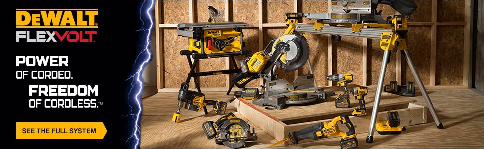 Dewalt FlexVolt tools provide the power of corded tools with the freedom of cordless