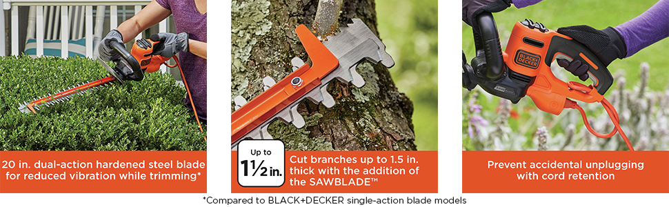 20 in. Dual-Action Hardened Steel Blade