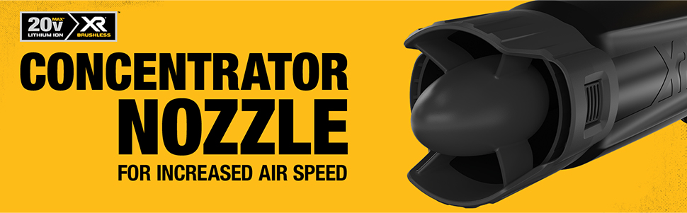 Concentrator nozzle for increased speed