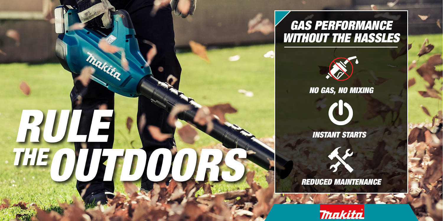 Rule the outdoors with cordless blowers with no need for gas and have reduced maintenance with instant start