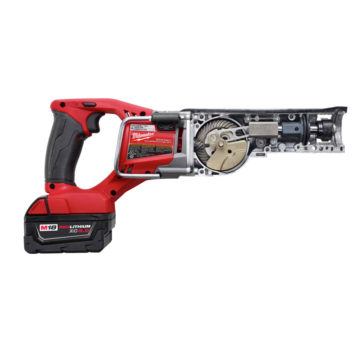 M18 FUEL Lithium-Ion Sawzall Reciprocating Saw features patented gear protecting clutch