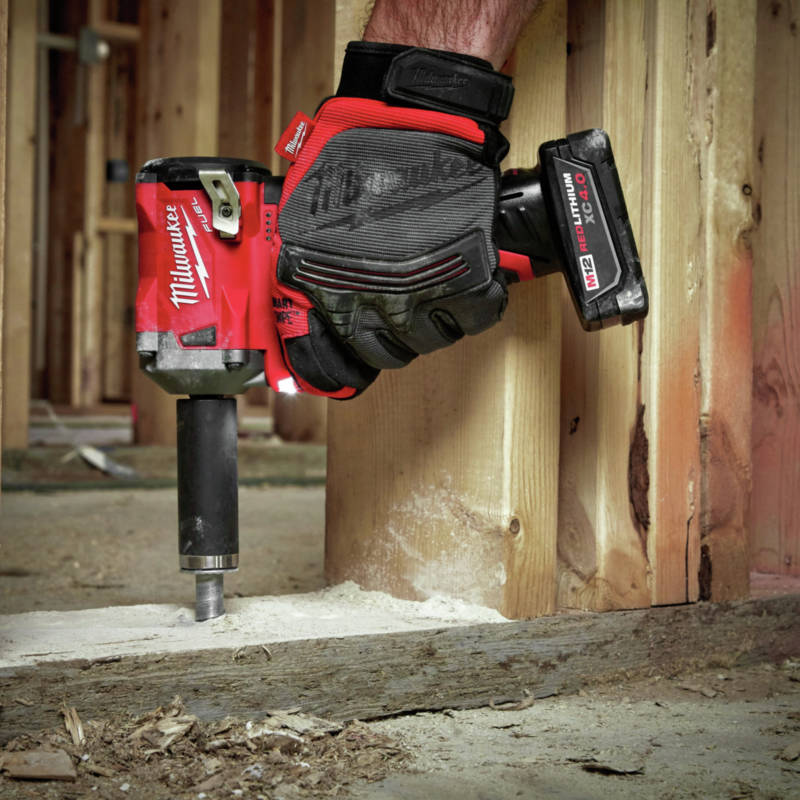 M18 FUEL Stubby Impact Wrench with proprietary 4-Mode Drive Control provides unmatched control