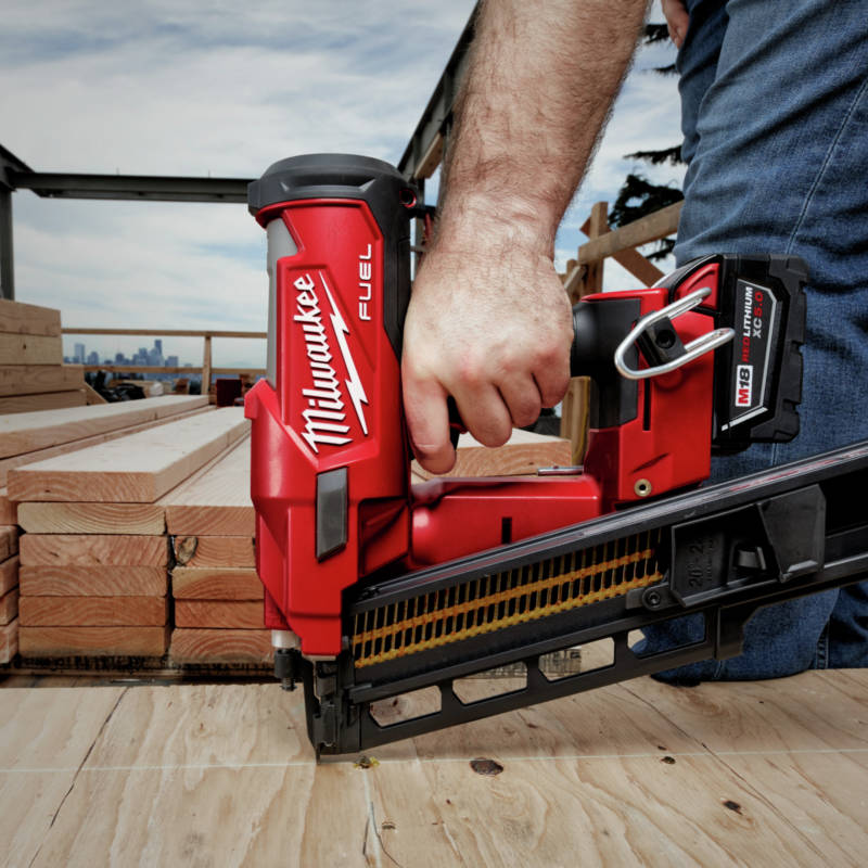 M18 FUEL Cordless Framing Nailer fires up to 3 nails per second with zero ramp-up time