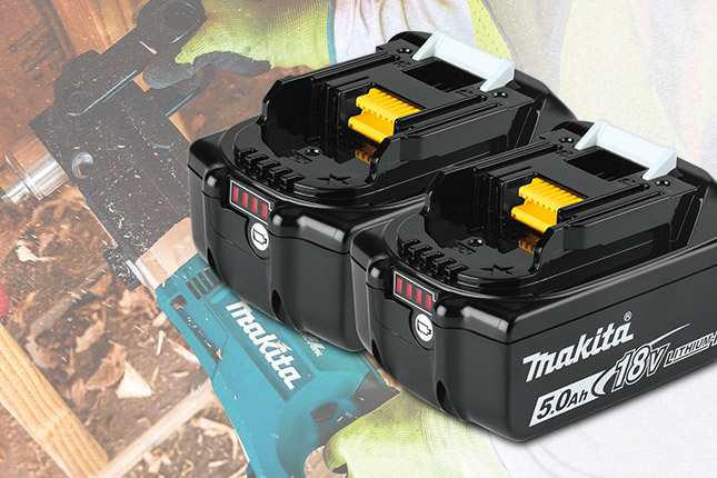 FREE Makita 2-Piece 18V LXT 5 Ah Batteries